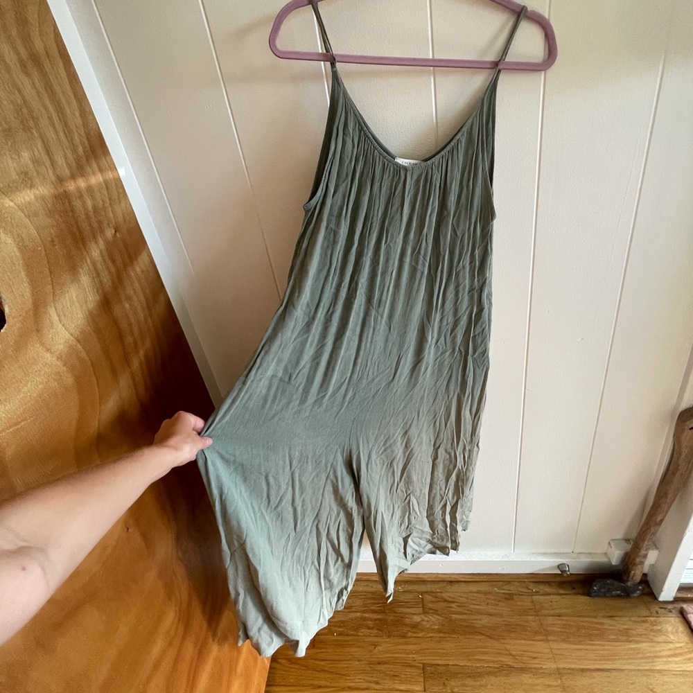 Green CHERISH jumpsuit with pockets size M